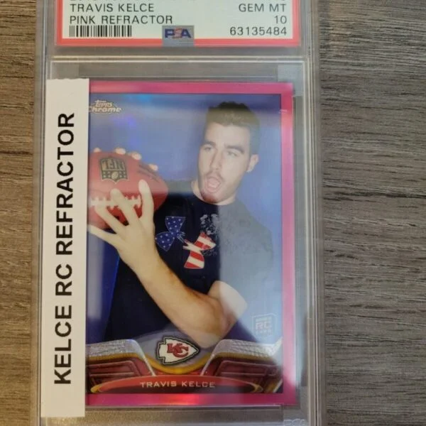 2013 Topps Chrome Pink Refractor #118 Travis Kelce Rookie /399 PSA 10