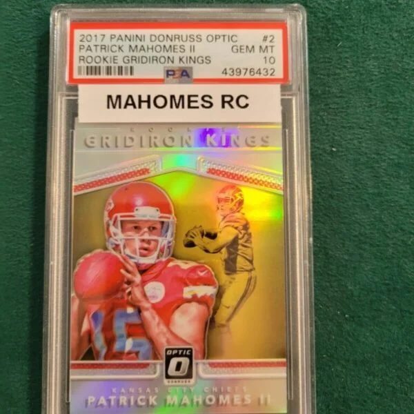 2017 Donruss Optic Rookie Gridiron Kings Patrick Mahomes II Rookie PSA 10