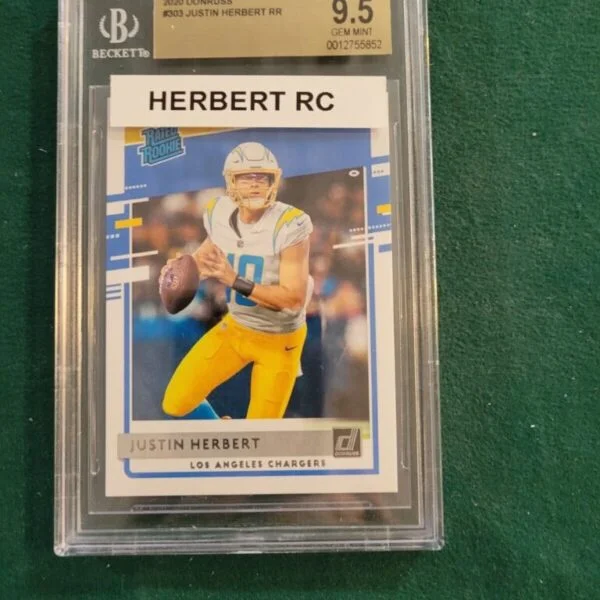 2020 Donruss #303 Justin Herbert Rookie BGS 9.5