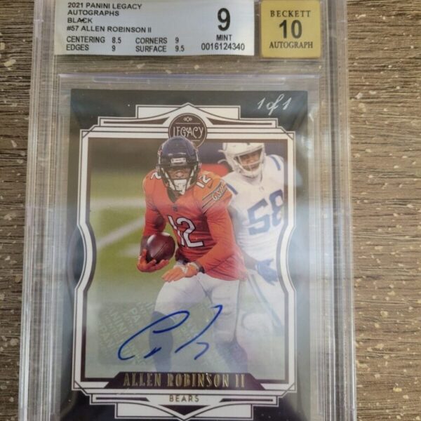 2021 Legacy Auto Black #57 Allen Robinson 1/1 BGS 9