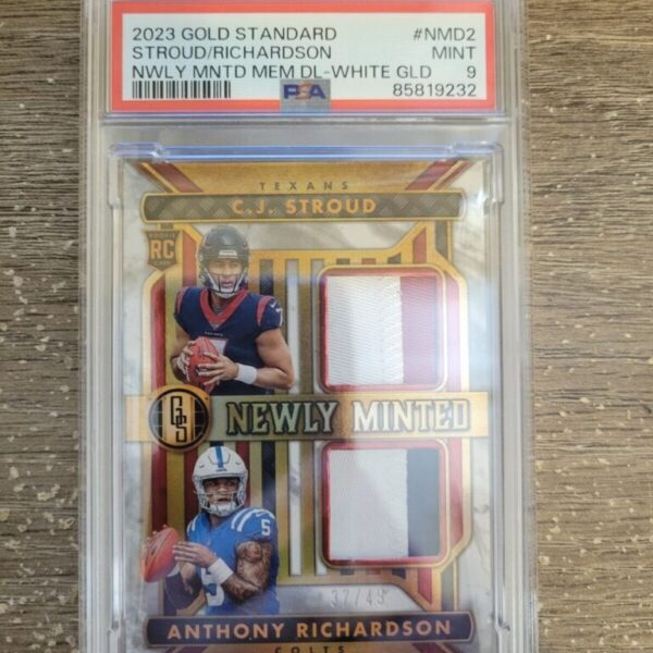 2023 Gold Standard Newly Minted Memorabilia Dual WG Stroud/Richardsonson PSA 9