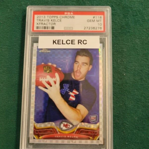 2013 Topps Chrome Xfractor #118 Travis Kelce Rookie PSA 10