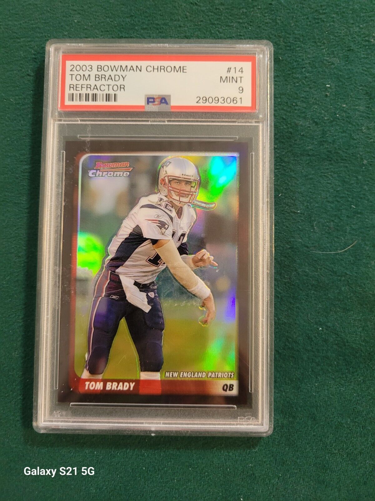 2003 Bowman Chrome Refractor #14 Tom Brady PSA 9