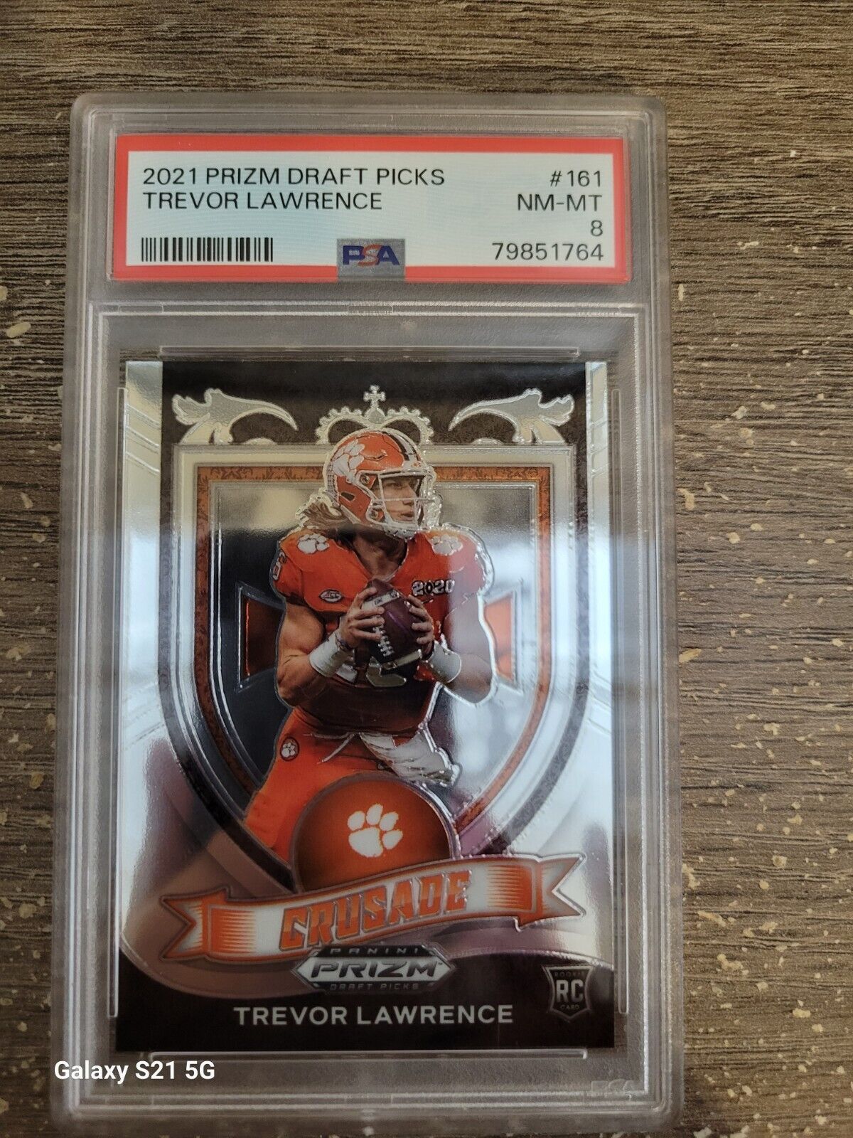 2021 Prizm Draft Picks #161 Trevor Lawrence PSA 8