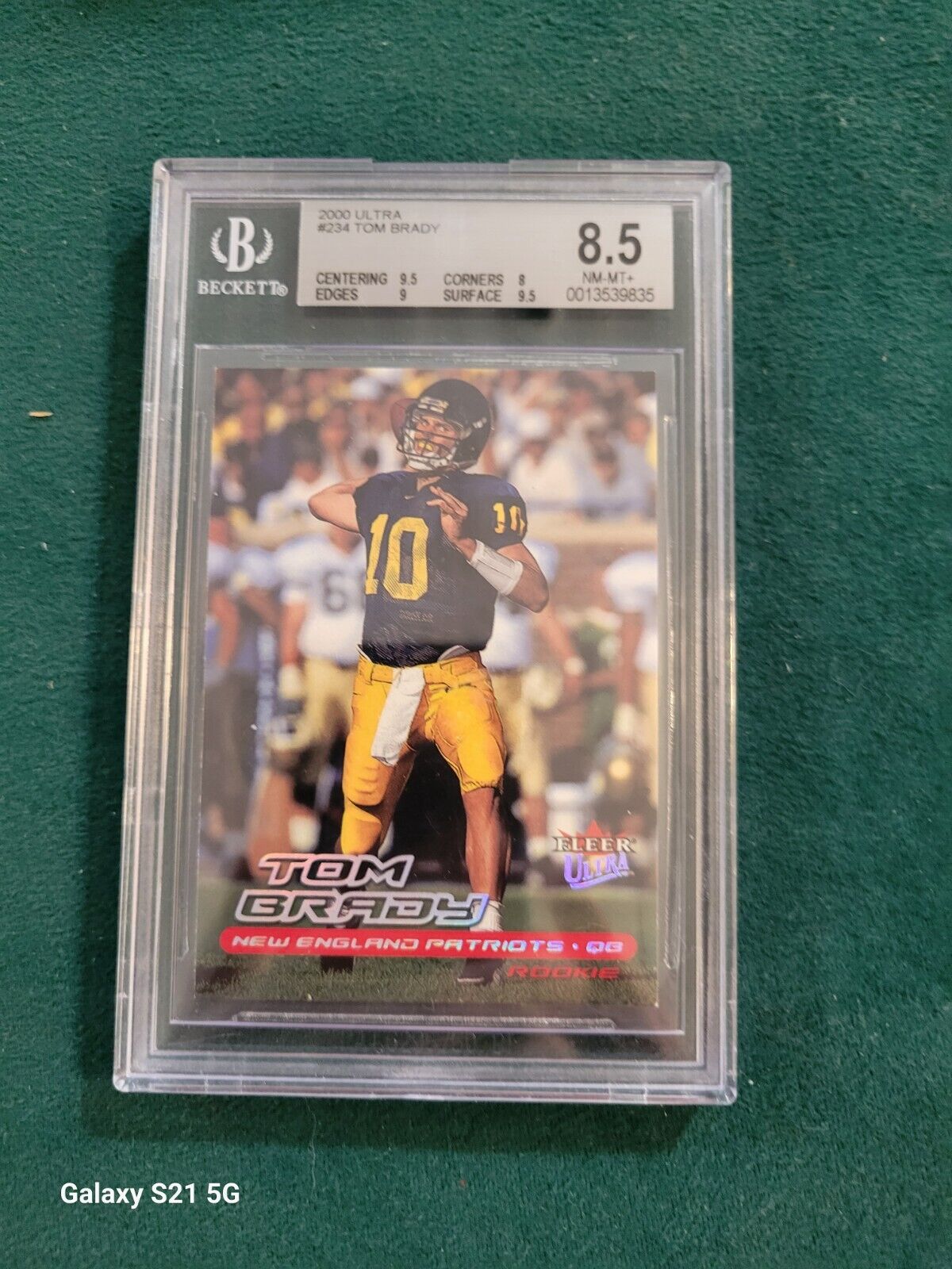 2000 Ultra #234 Tom Brady BGS 8.5