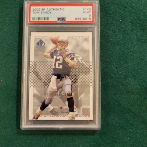 2002 SP Authentic #140 Tom Brady PSA 9