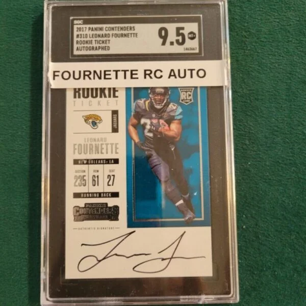 2017 Panini Contenders Rookie Ticket Autograph #310 Leonard Fournette SGC 9.5