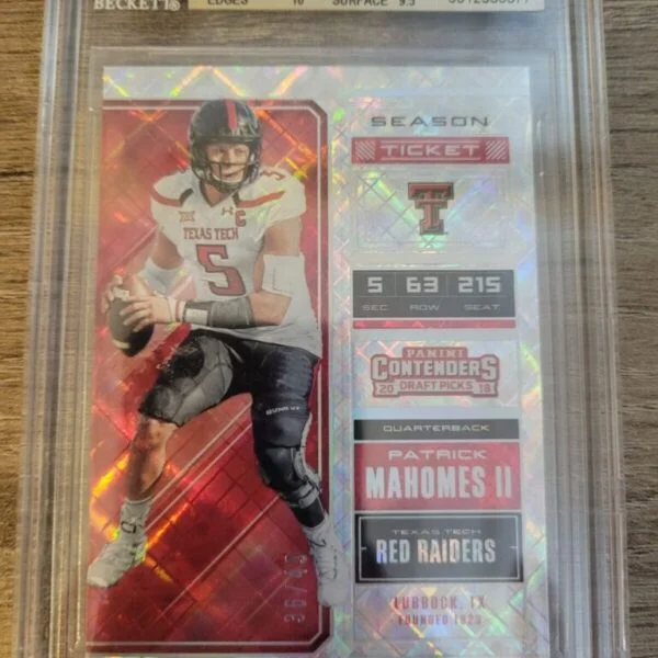 2018 Panini Contenders Draft Picks Diamond Ticket Patrick Mahomes II BGS 9.5