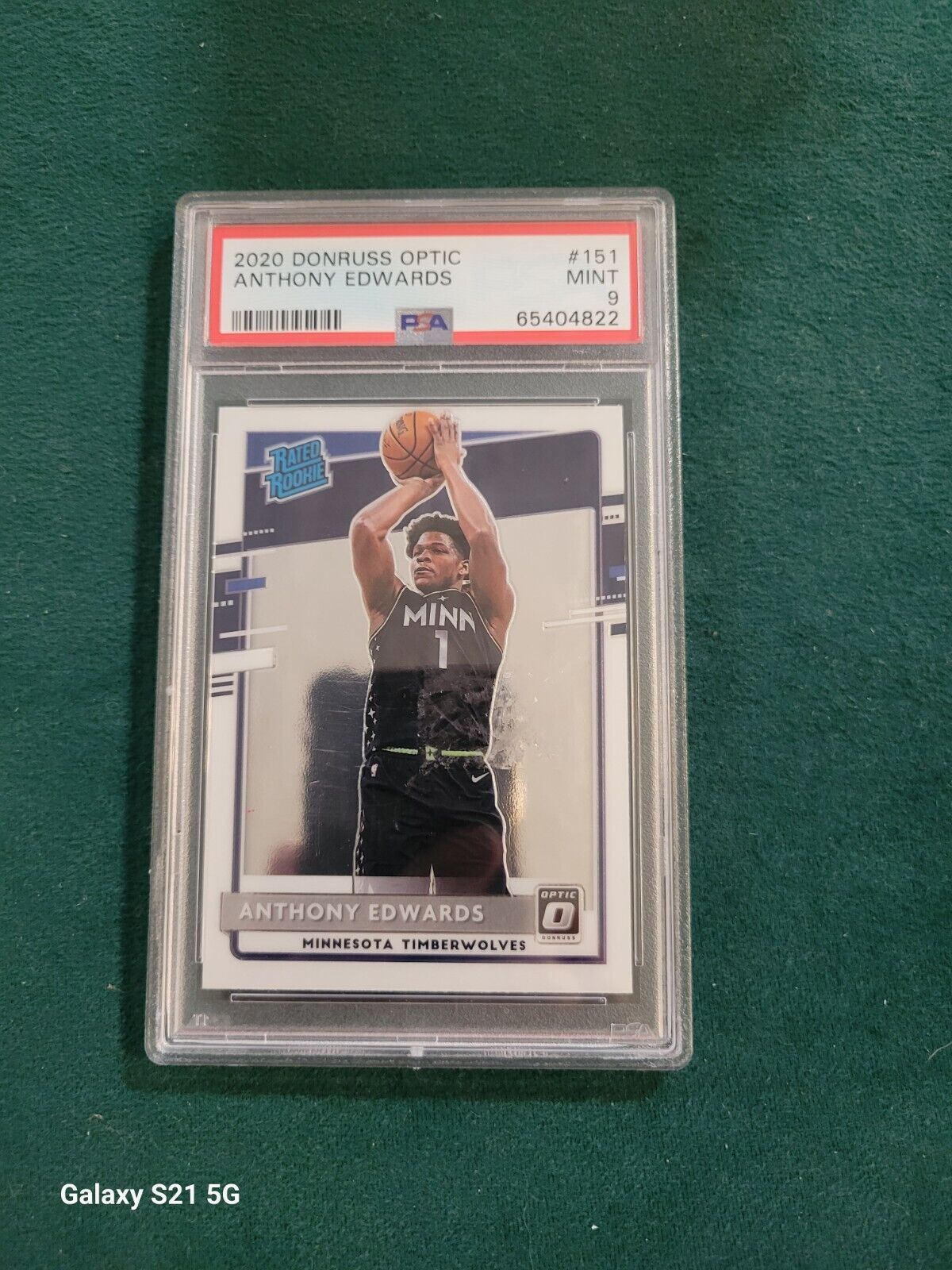 2020-21 Donruss Optic #151 Anthony Edwards PSA 9