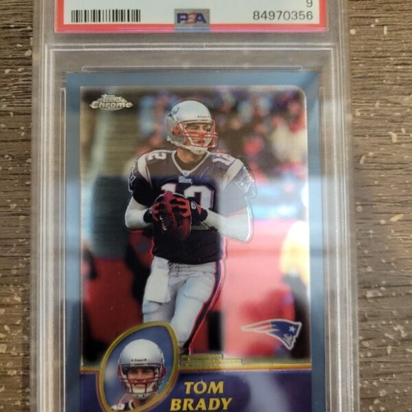 2003 Topps Chrome #124 Tom Brady PSA 9