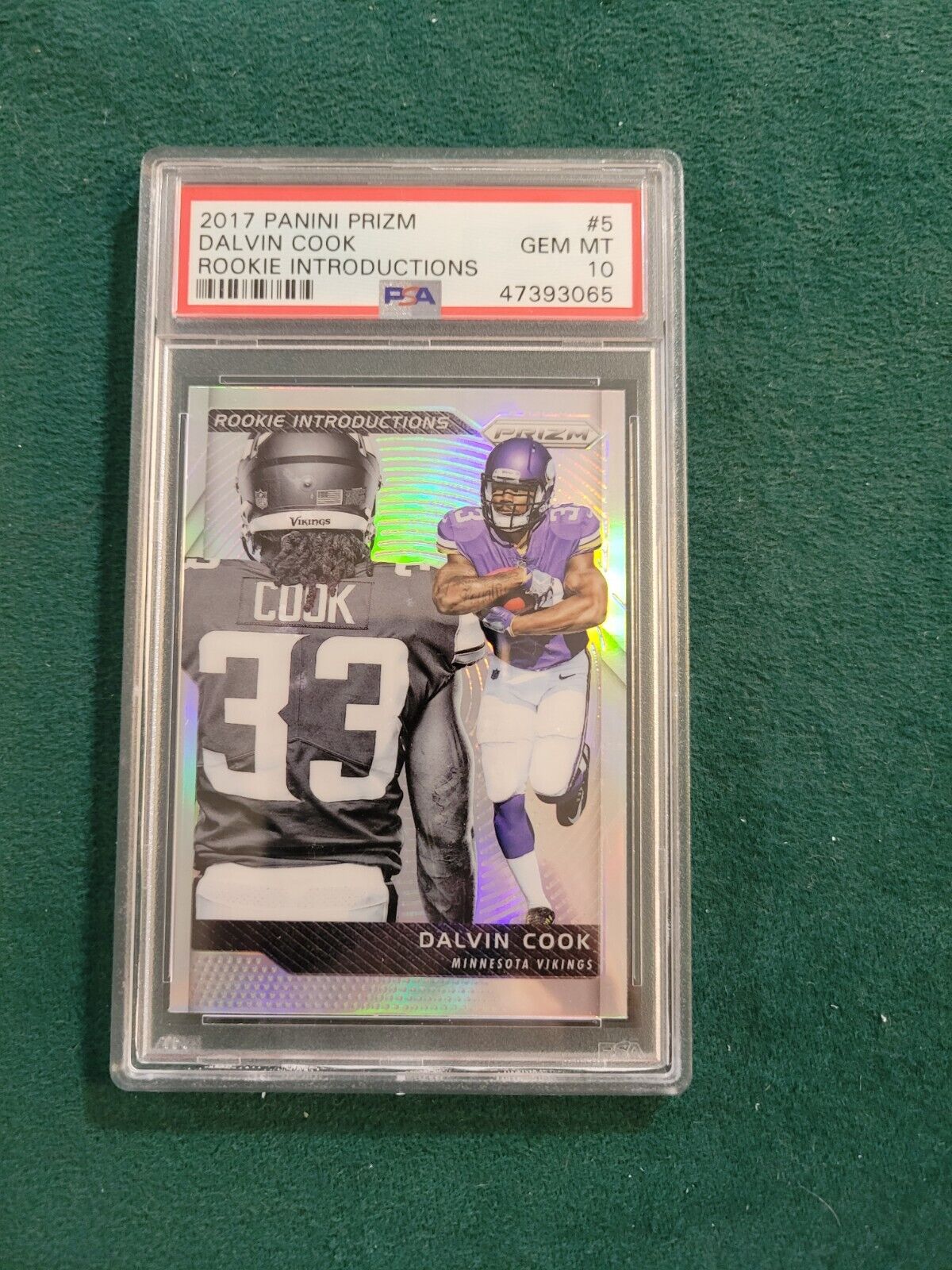 2017 Panini Prizm Rookie Introductions #5 Dalvin Cook PSA 10