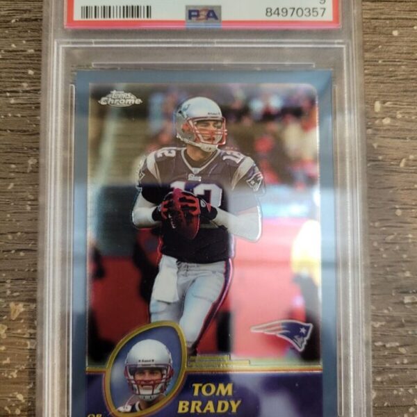 2003 Topps Chrome #124 Tom Brady PSA 9