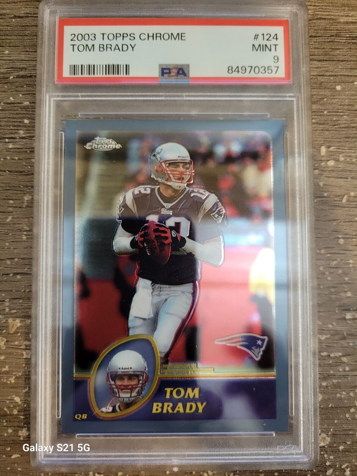 2003 Topps Chrome #124 Tom Brady PSA 9