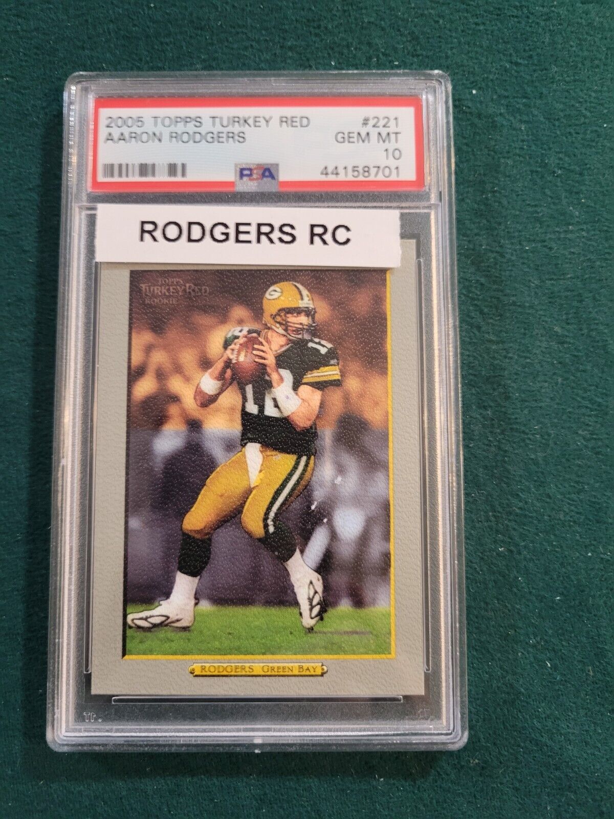 2005 Topps Turkey Red #221 Aaron Rodgers Rookie Card PSA 10