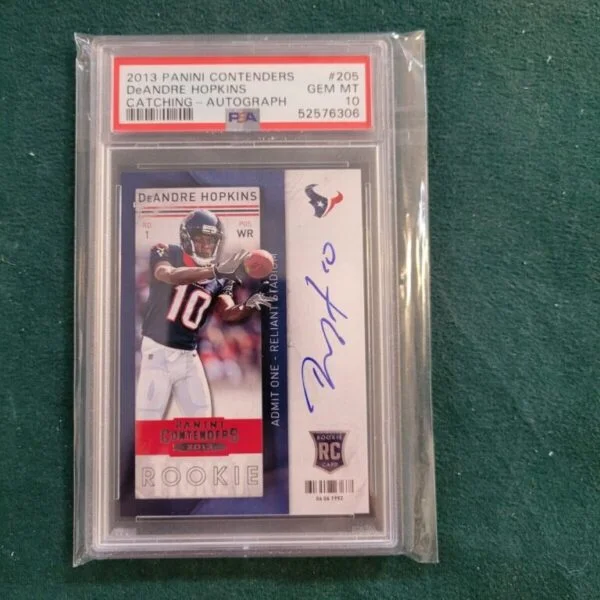 2013 Panini Contenders #205A DeAndre Hopkins Auto PSA 10