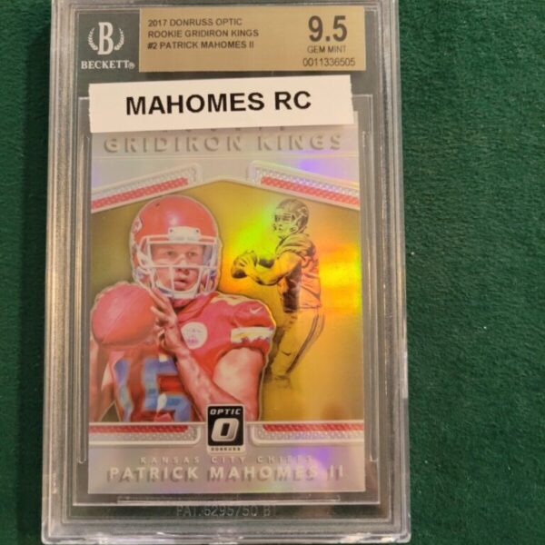 2017 Donruss Optic Rookie Gridiron Kings Patrick Mahomes II BGS 9.5