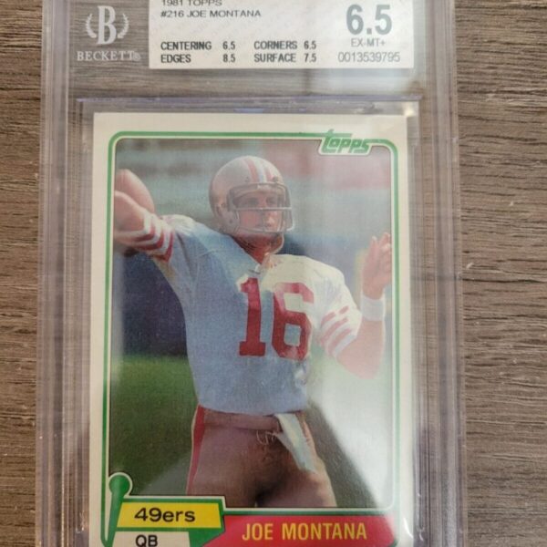 1981 Topps #216 Joe Montana RC BGS 6.5