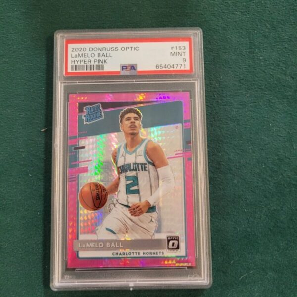 2020-21 Donruss Optic Hyper Pink #153 Lamelo Ball PSA 9