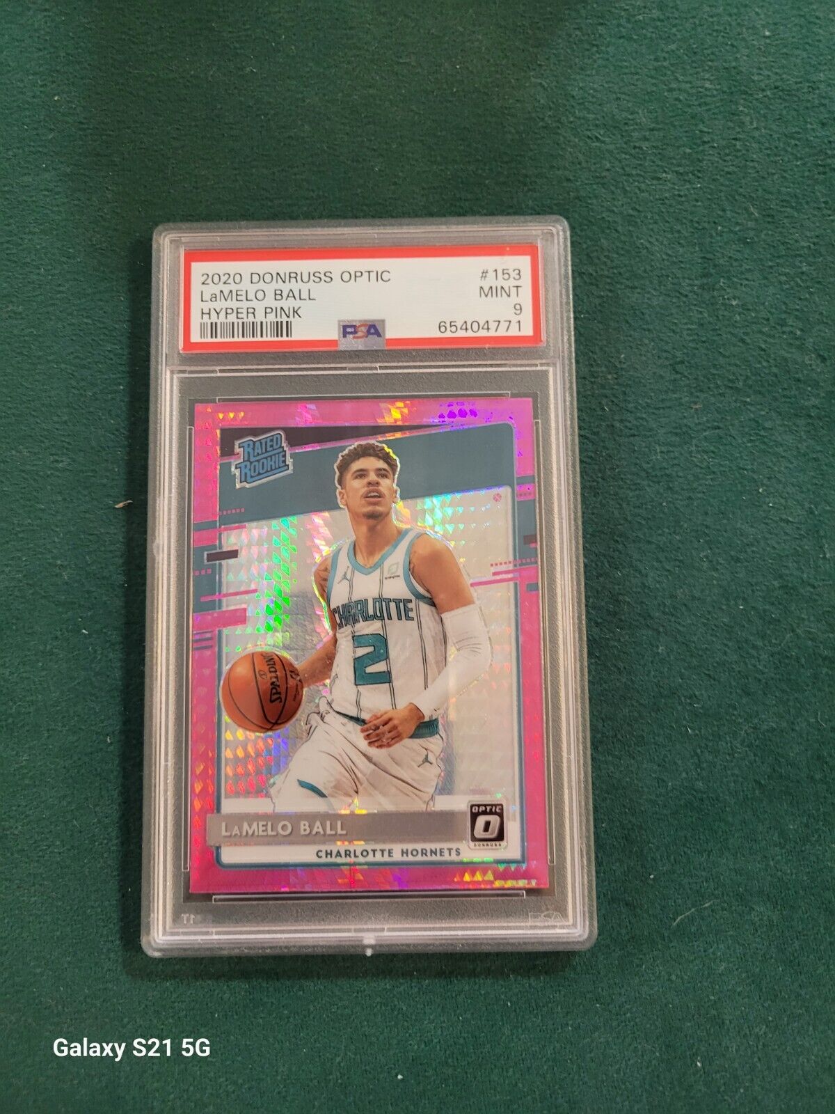 2020-21 Donruss Optic Hyper Pink #153 Lamelo Ball PSA 9