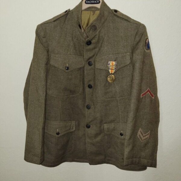WWI Army Service Tunic with 89th Infantry Division Unit Division Patch