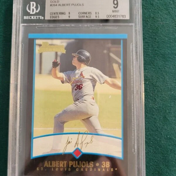 2001 Bowman Gold #264 Albert Pujols BGS 9 Rookie