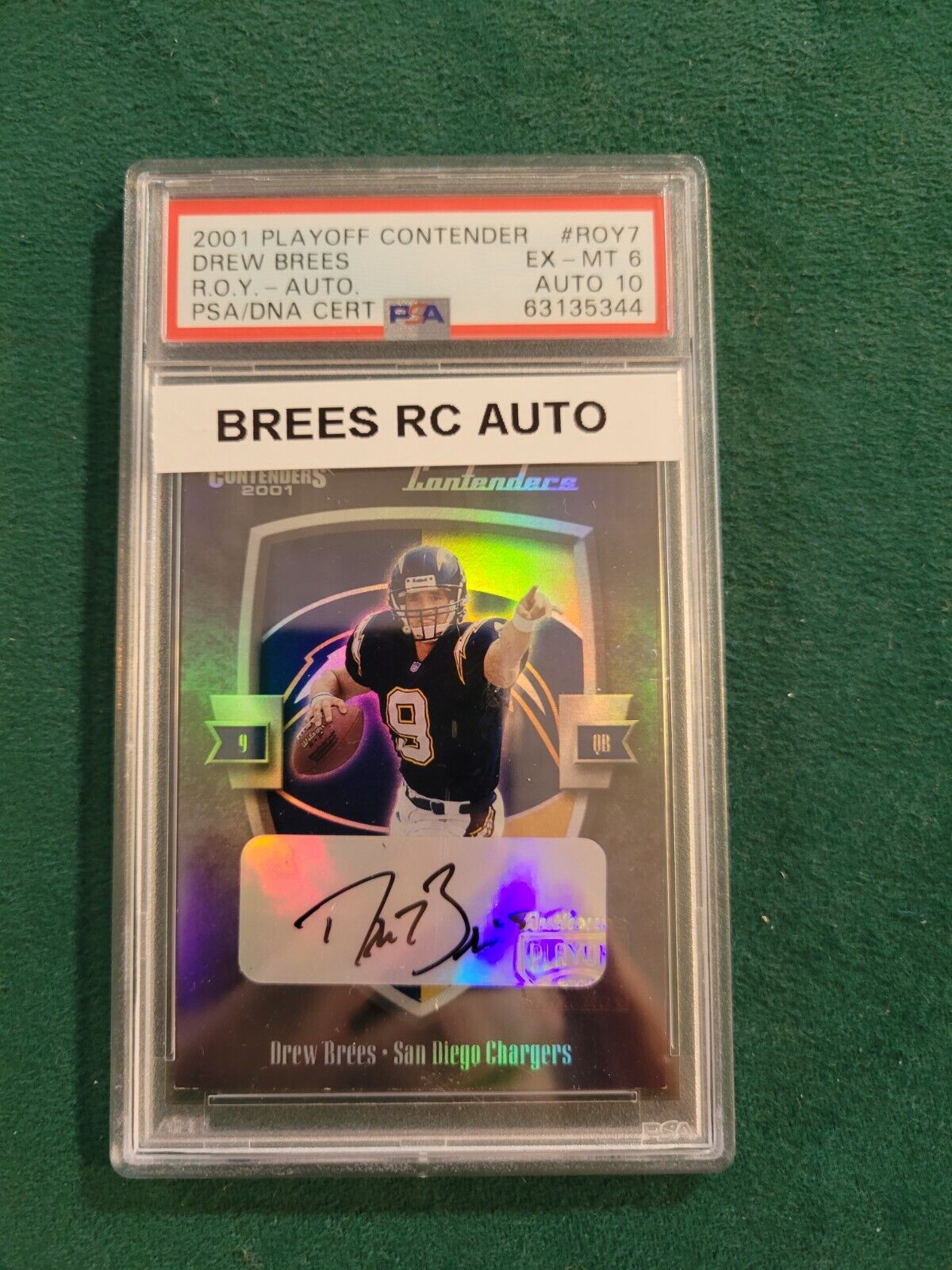 2001-Playoff-Contenders-Rookie-of-the-Year-Contenders-Autograph-Drew-Brees-PSA-6-304571262909